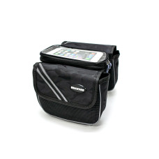 Велосумка на раму BRAVVOS QL-200 чорний камуфляж з відділенням для смартфона AM (брендоване пакування)