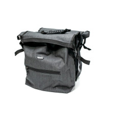 Велосумка сумка-штани на багажник водовідштовх. матеріал 35x30x13 см BRAVVOS F-088 сірий AM (брендоване пакування)