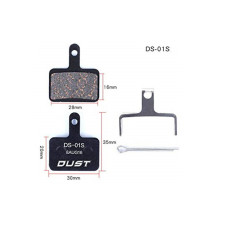 Колодки гальмівні disc Напівметал DUST DS-01S Shimano M515/M446/Tektro Draco AM (брендоване пакування)