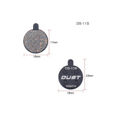 Колодки гальмівні disc Напівметал DUST DS-11S Alhonga SNG Mechanical Disc Brake 200M ZOOM DB250/350/450/550 AM (брендоване пакування)