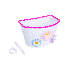 Кошик Пластик з кріпленням на кермо/виніс 16-20" 150*165*235 мм без стійки BRAVVOS FL-BS22-02 білий з рожевим Кошик Пластик з кріпленням на кермо/виніс 16-20" 150*165*235 мм без стійки BRAVVOS FL-BS22-02 білий з рожевим