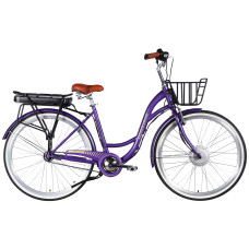Велосипед з електроприводом 28" ST Dorozhnik eAQUAMARINE BH рама-19" 36B 13А*г 500Вт фіолетовий з кошиком 2026