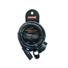 Замок тросовий на ключі BRAVVOS LOC-045-055 1500мм *10мм чорний AM (брендоване пакування) Замок тросовий на ключі BRAVVOS LOC-045-055 1500мм *10мм чорний AM (брендоване пакування)