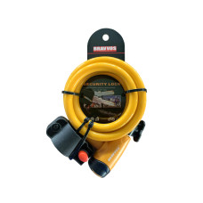 Замок тросовий на ключі BRAVVOS LOC-065-110 1500мм *12мм помаранчевий AM (брендоване пакування) Замок тросовий на ключі BRAVVOS LOC-065-110 1500мм *12мм помаранчевий AM (брендоване пакування)