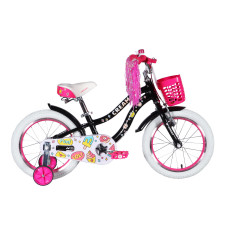 Велосипед AL 16" Formula Kid CREAM BH рама-8,5" чорний з рожевим 2026 Велосипед AL 16" Formula Kid CREAM BH рама-8,5" чорний з рожевим 2026