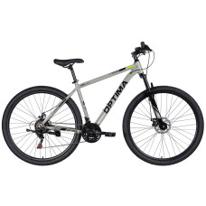Велосипед AL 29" Optima . DD FR рама-19" сірий з зеленим 2026 (в мішку) Велосипед AL 29" Optima . DD FR рама-19" сірий з зеленим 2026 (в мішку)