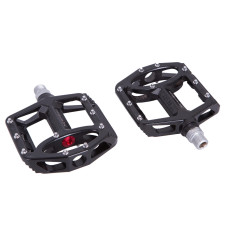 Педалі Алюмiнiй 101*105мм Mpeda AL-1 чорний пром. підшипник змінні шипи, шир.платформа AM (брендоване пакування) Педалі Алюмiнiй 101*105мм Mpeda AL-1 чорний пром. підшипник змінні шипи, шир.платформа AM (брендоване пакування)