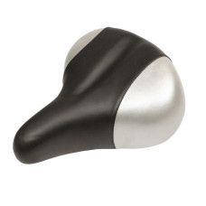 Сідло з замком 265*230 мм AZ-0112 чорний зі сріблястим Сідло з замком 265*230 мм AZ-0112 чорний зі сріблястим