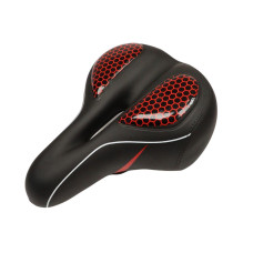 Сідло з замком 260*195 мм AZ-N10 чорний з червоним Сідло з замком 260*195 мм AZ-N10 чорний з червоним