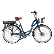 Велосипед уцінений з електроприводом 26" ST Dorozhnik eAQUAMARINE BH рама-17" 36B 13А*г 500Вт темно-синій з кошиком 2026 Велосипед уцінений з електроприводом 26" ST Dorozhnik eAQUAMARINE BH рама-17" 36B 13А*г 500Вт темно-синій з кошиком 2026