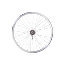 Колесо задн. VLT 28" AL 36H двост. silver; Втулка черв'ячн. SHUNFENG SF-CT01 на гайках