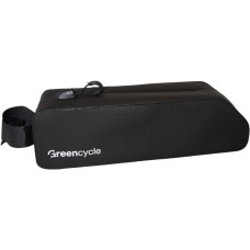 Сумка на верхнюю трубу рамы Green Cycle Belt, водонепроницаемая, 22х6,6х5,7см,  черный
