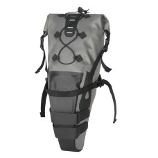 Сумка подседельная туристическая Green Cycle Roll Top, 11л, серая с черным