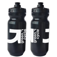 Фляга 0,6 Green Cycle GBT-516 с увеличенным клапаном, черная с белым