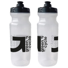 Фляга 0,75 Green Cycle GBT-517 с увеличенным клапаном, прозрачная с черным