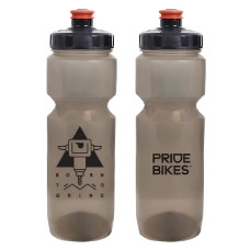 Фляга 0,8 Pridebikes GBT-558LBC Born to grind, дымчатая с черным