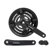Шатун алюмiнiй L170мм 28-38-48Т під квадрат SHIMANO FC-TY301 чорний