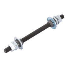 Ось втулки пер. Quando KT-260F 140mm nut MTB на гайках стальная, черн.