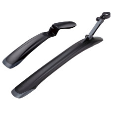 Крыло пер+зад 26"-29" Green Cycle MFR-87, быстросъемное крепление, гибкие боковины, вес 316 грамм, дл. пер 580 мм, дл. зад 555 мм, черные