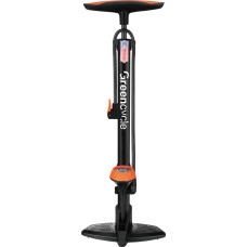 Насос напольный Green Cycle GPF-010 стальной корпус, с манометром, Presta+Schrader, 160 psi
