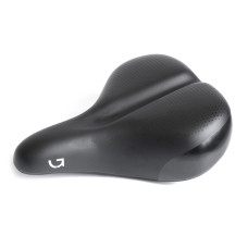 Седло Green Cycle Comfort 227, стальные рейлы, черное Седло Green Cycle Comfort 227, стальные рейлы, черное