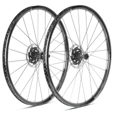 Колесо пер. + задн. 28" ERE TENACI GT25 CARBON, Gravel, 100x12/142x12, CL, MS12, tubeless, черный сатин