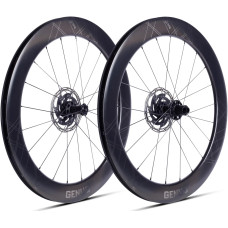 Колесо пер. + задн. 28" ERE GENUS II AE65 CARBON, Road, 100x12/142x12, CL, HG11, tubeless, черный сатин